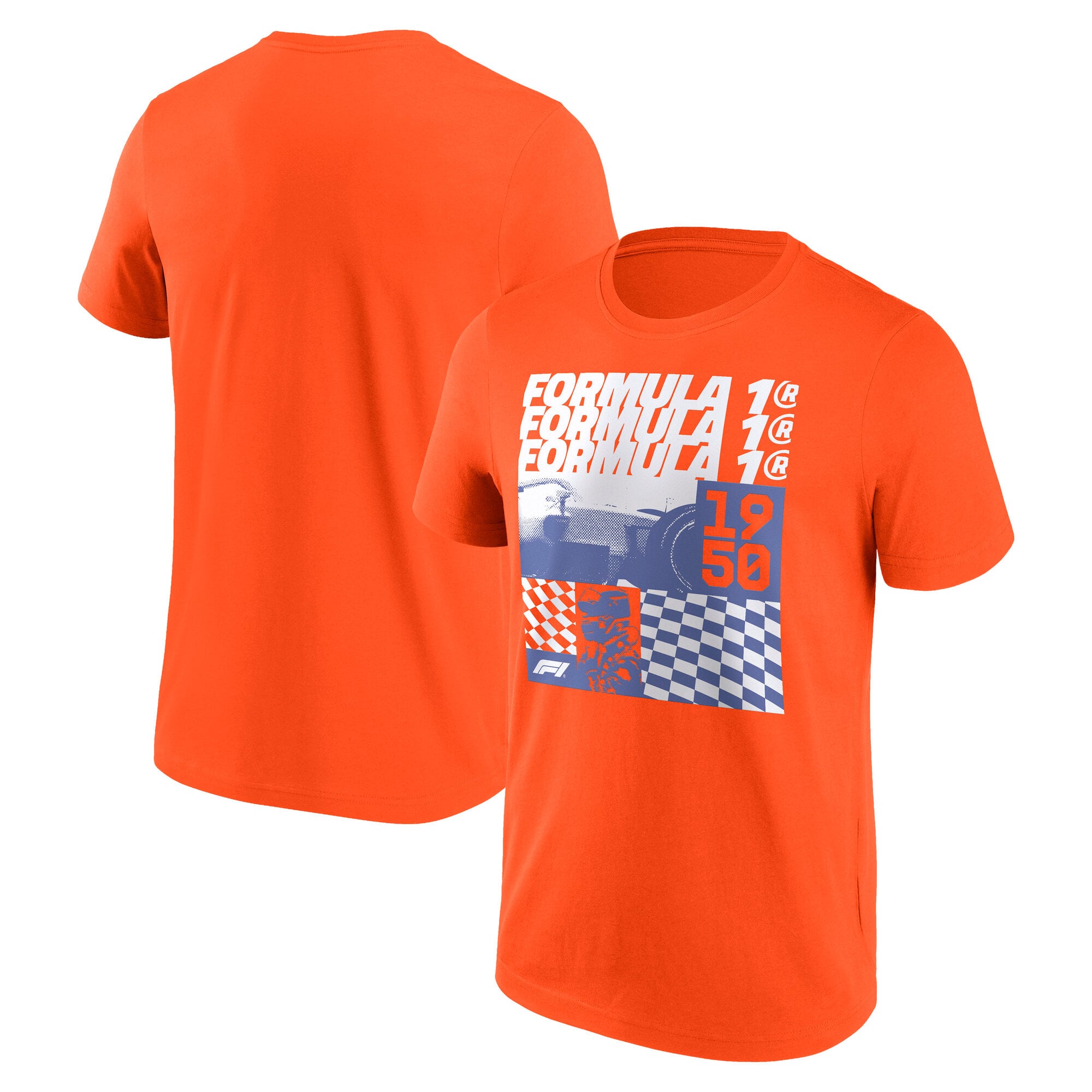 T-shirt graphique Formule 1 en demi-teintes - Orange - Homme - Homme Taille: 2XL