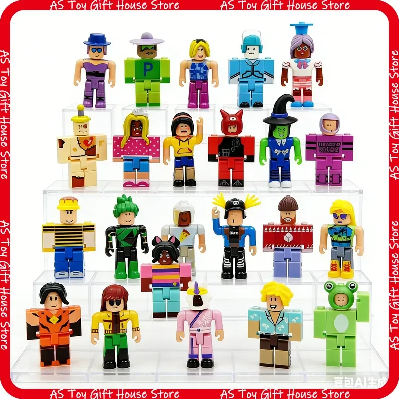 Heißer Verkauf: 24 Stück Plastik Roblox Actionfiguren, Sammelbare Virtuelle Welt Charakterfiguren, Desktop-Deko Ornamente, in Box Verpackt Image