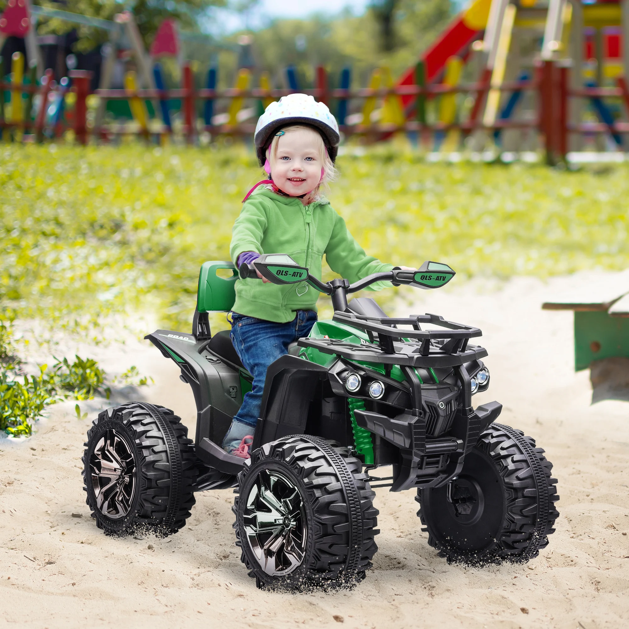 HOMCOM Elektro-Quad Kinderquad mit Scheinwerfer Kindermotorrad mit USB-Anschluss Image