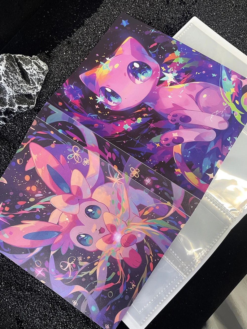 2026 NEU PTCG Eevee Sammelkartenalbum mit 4 Fächern für 240 Karten, Gengar Ex Sammelkartenbuch Aufbewahrungsmappe Image
