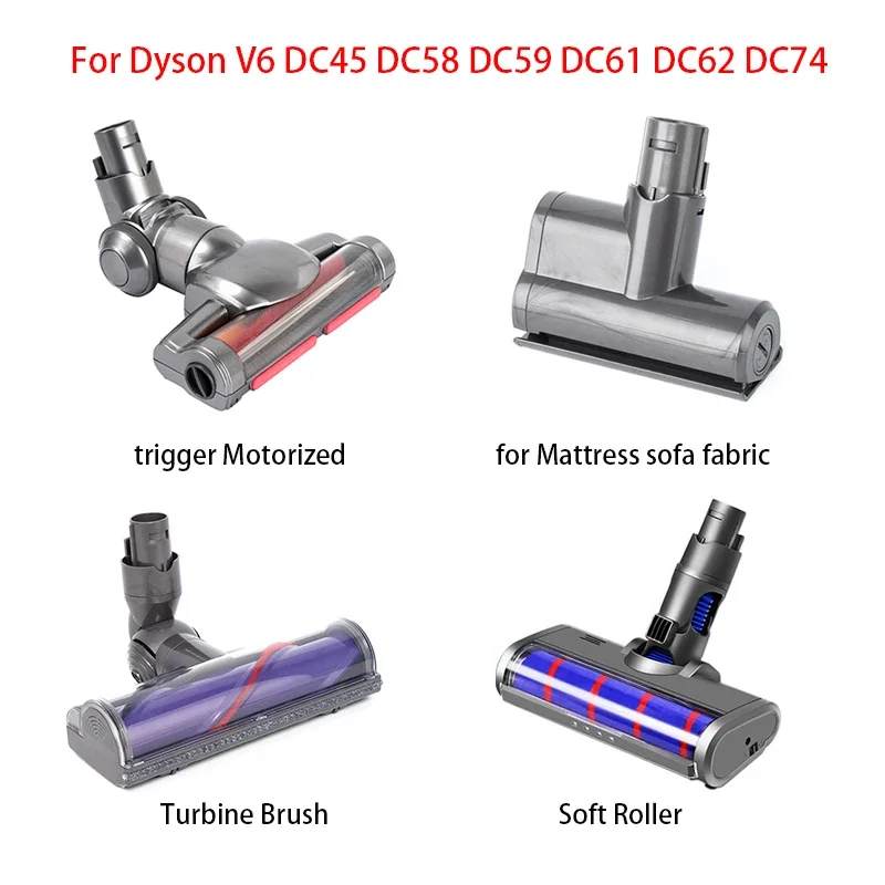 Motorisierter Ersatz-Staubsaugerbürstenkopf für Dyson V6 DC45 DC58 DC59 DC61 DC62 DC74, passend für Heimböden und Teppiche Image