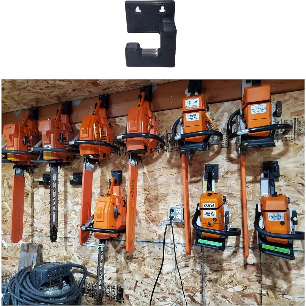 Elektrische Säge Wandinstallation Halterung Haken Low Profile Kettensäge Wandaufhänger Image
