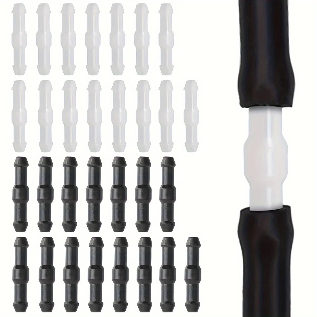 30 Stück 4 mm Scheibenwaschschlauchanschlüsse, isolierende und Vakuumschlauchadapter für die Verbindung von Auto-Scheibenwaschflüssigkeiten Image