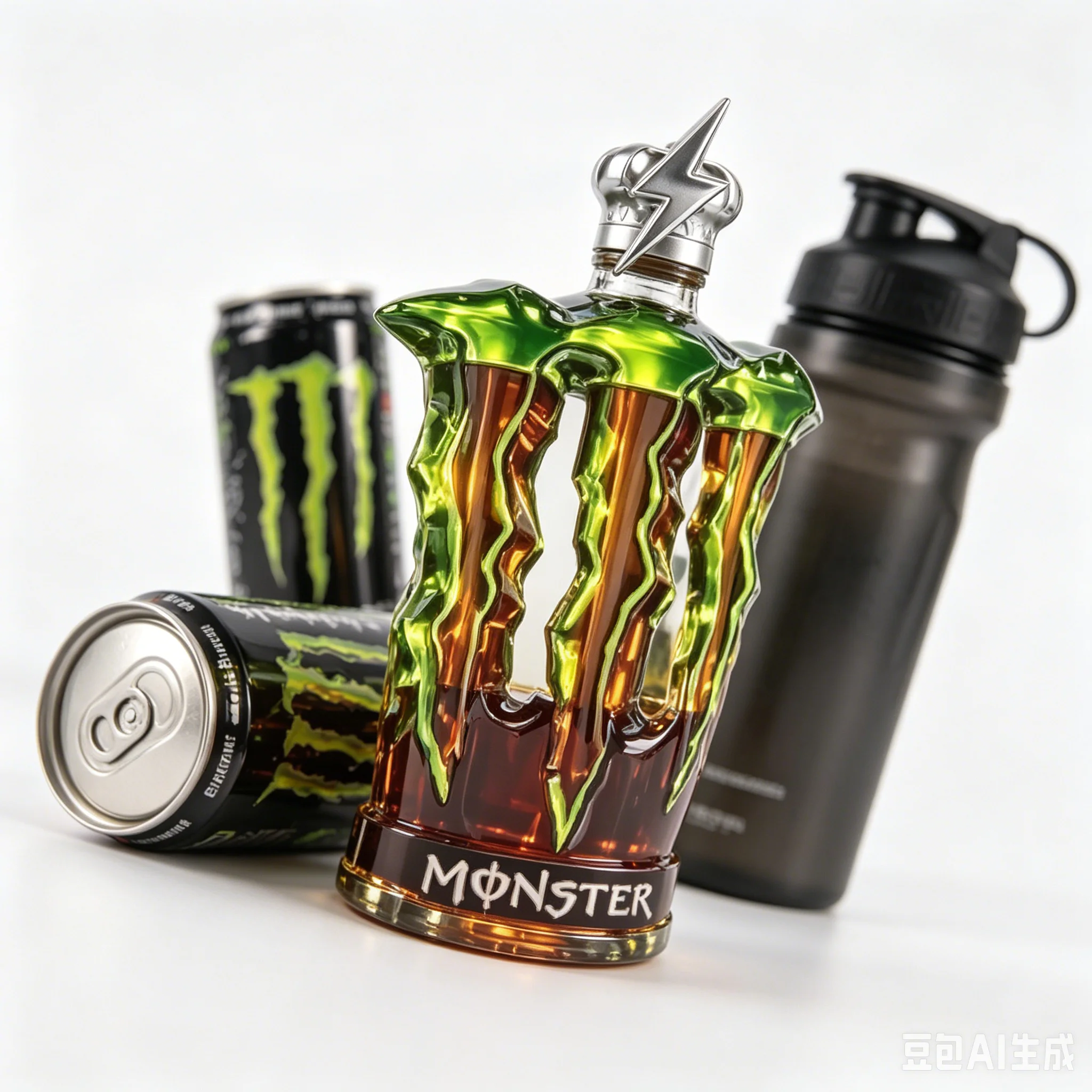 YANG Monster Claw Whiskey-Dekanter Neuartige Kronen-Verschlusskappe Einzigartige Kreative Glasflasche für Bar-Dekoration Besonderes Trinkgeschenk Image