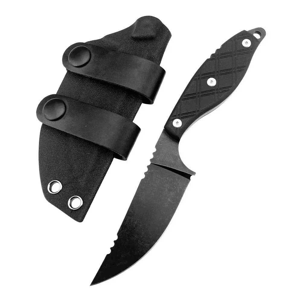 V040 Outdoor Bushcraft Messer mit feststehender Klinge, G10-Griff, 8Cr13Mov-Klinge mit Scheide, Jagd- und Angelmesser, Mehrzweck-Geschenkmesser Image