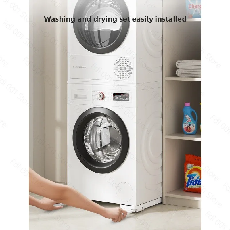 Support de base réglable pour machine à laver, universel, antidérapant, amortissant les chocs, avec poulie pour électroménager, cadre rehausseur de hauteur