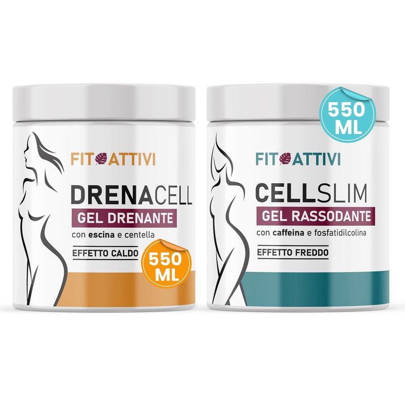 Cellslim Gel Rassodante + Drenacell Drenante 550x2 ml Cure del corpo