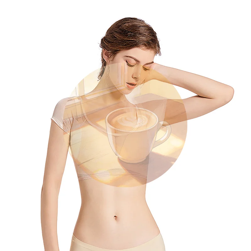 1 Stück Achselschweiß-Pad, absorbierendes Deodorant-Pad für Damen, T-Shirt-Form, Schweißpads, wiederverwendbar, waschbar, transparentes Netzgewebe Image
