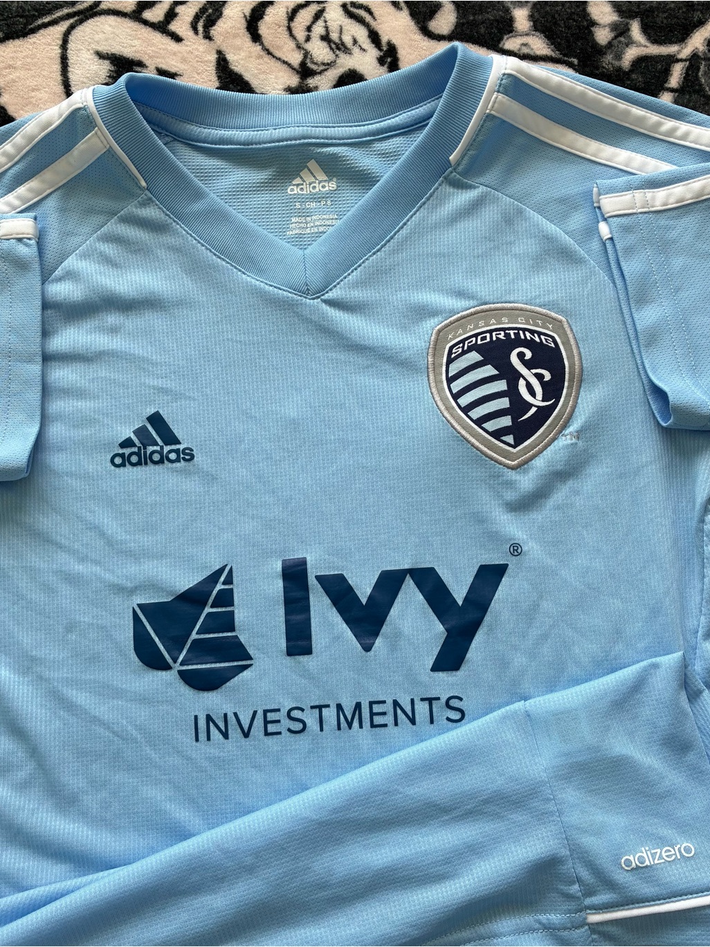 Adidas Shirts & Tops | 004 - Adidas Sporting Kansas City Kc Mls Soccer Football Youth Jersey | Color: Blue/White | Size: Sb