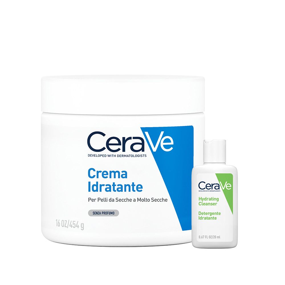 CeraVe Kit Viaggio, Crema Idratante + Detergente da Viaggio 1 pz Set