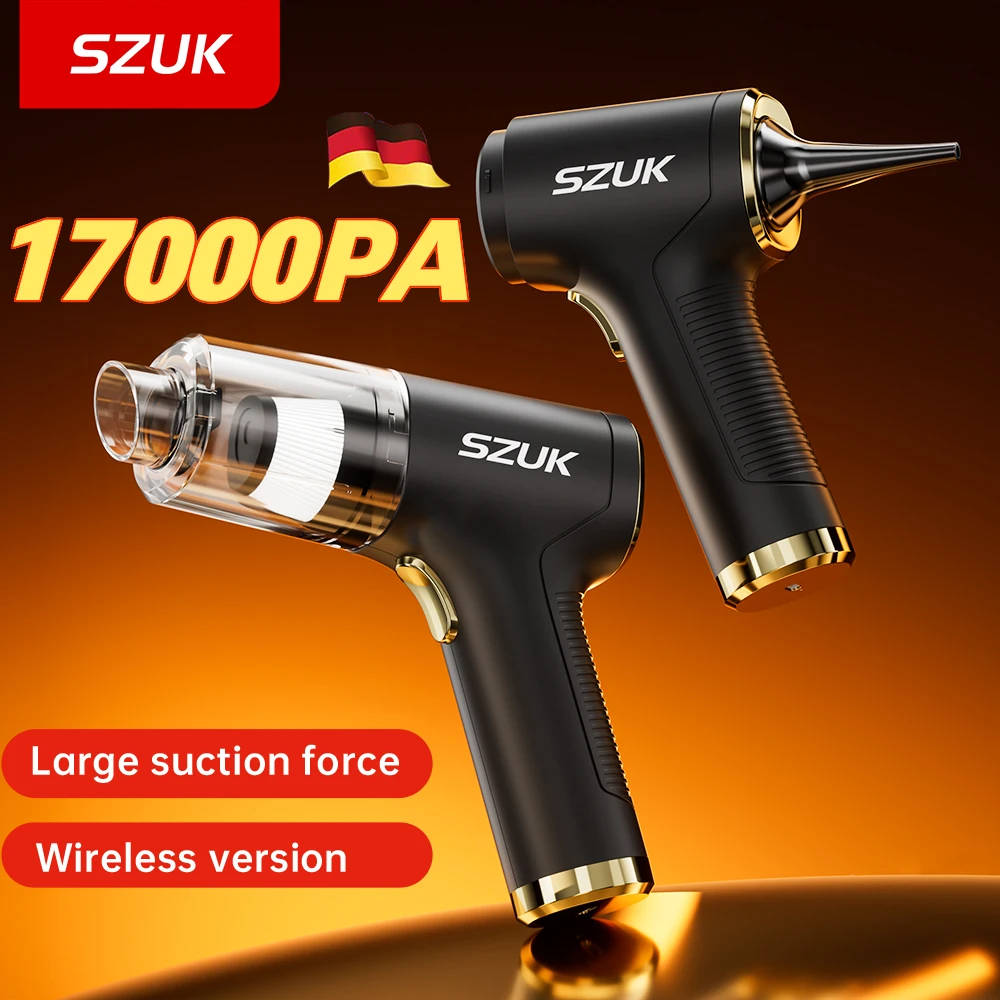 Nouvel aspirateur de voiture SZUK Mini, puissant 17000PA, machine de nettoyage à forte aspiration, aspirateur portable sans fil pour voiture aspirateurs sans fil aspirateur pour voiture aspirateur