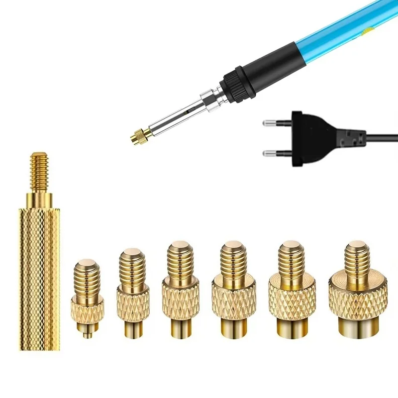 Heißluft-Lötkolbenspitzen-Set M2 M3 M4 M5 M6 M8 für 3D-Drucker, Heißschmelz-Einsätze, Messinggewindeeinsätze, Einpresskit Image