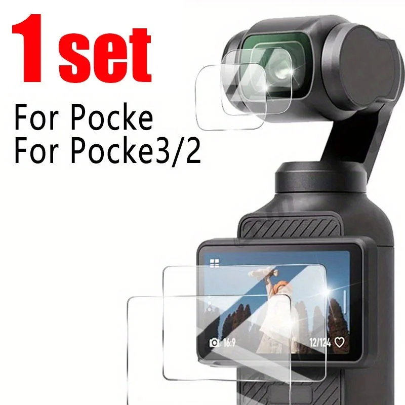 Gehärtetes Glas für DJI OSMO Pocket 3/2 Zubehör Objektivschutz + Displayschutzfolie Kratzfeste Schutzfolie für DJI Pocket Image