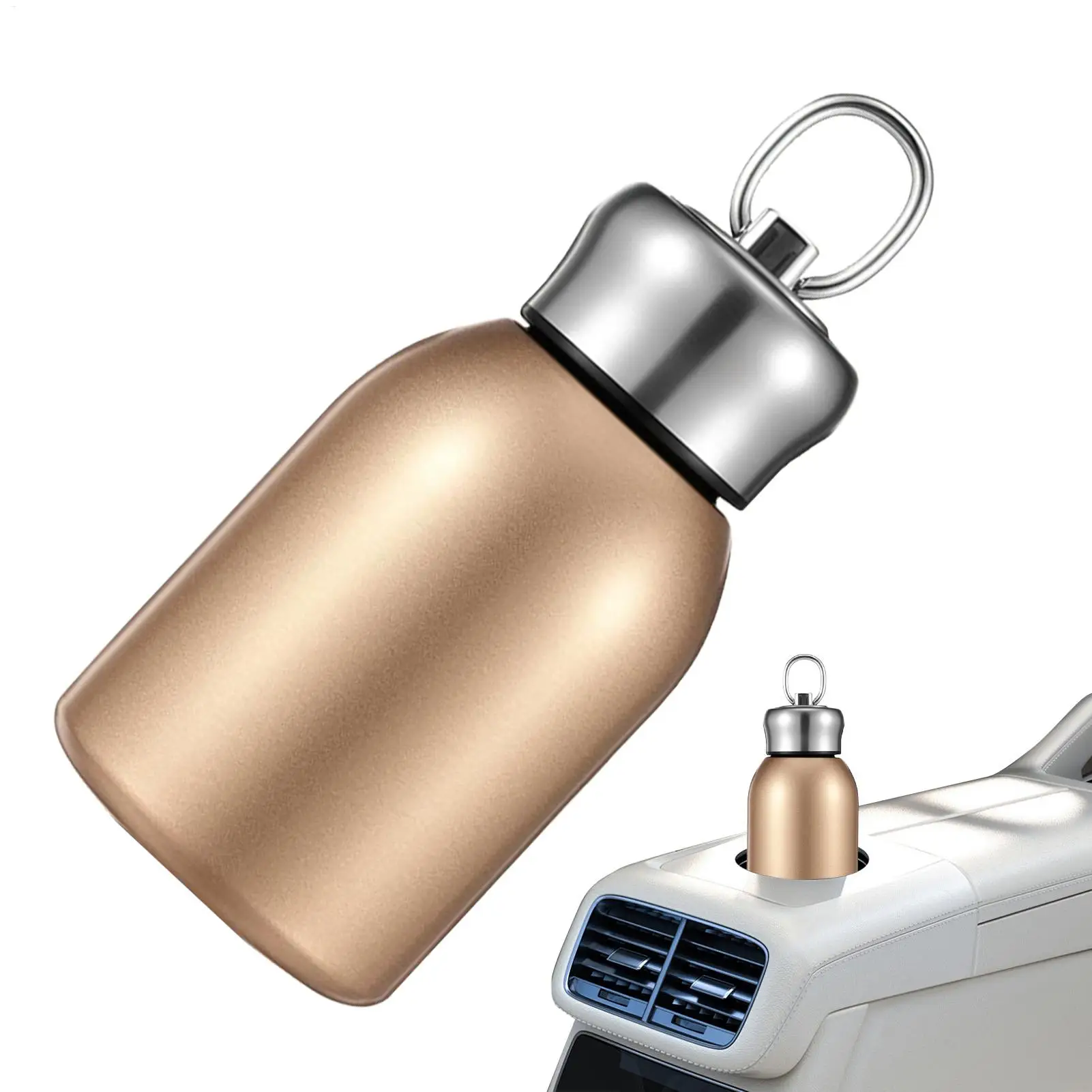 300ml Reise-Wasserflasche Rutschfester Vakuumbecher Auslaufsichere Flasche Taschenbecher Reise-Thermobecher Isolierter Sport-Trinkbehälter Image