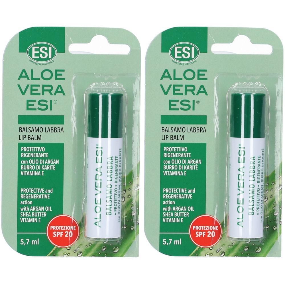 ESI Aloe Vera Esi Balsamo Labbra 2x5,7 g Protezione per le labbra