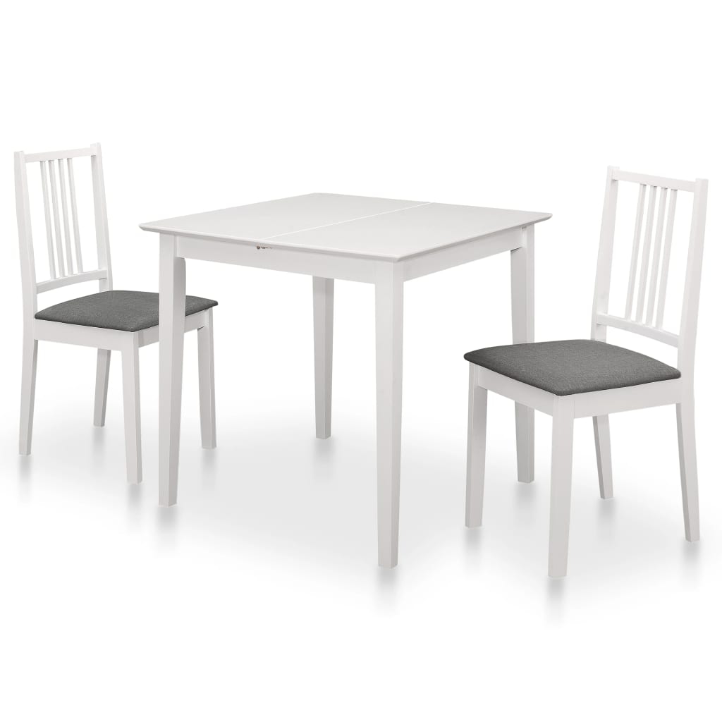vidaXL 3-tlg. Essgruppe MDF Weiß Image