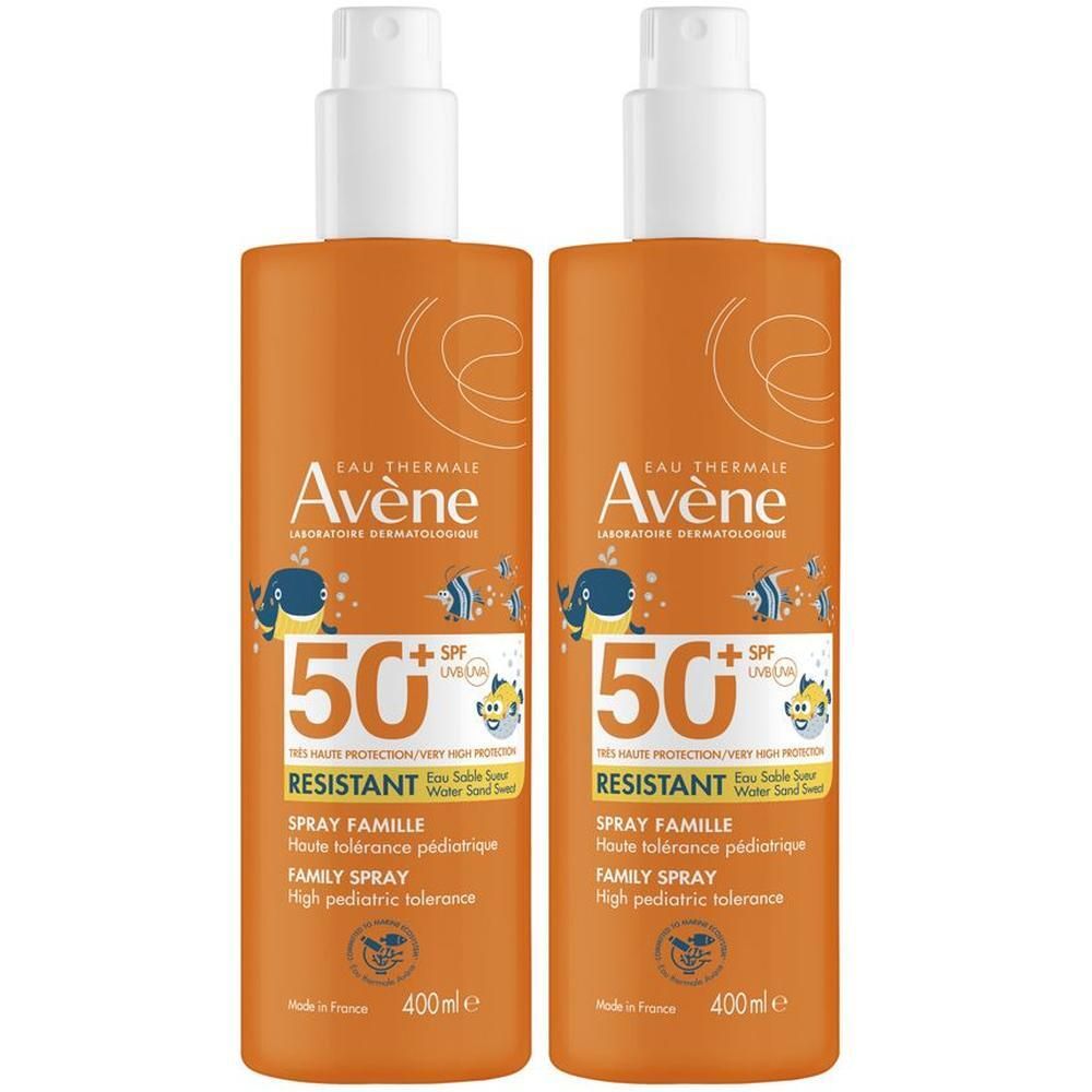 Eau Thermale Avène SPRAY BAMBINO Protezione molto alta SPF 50+ 2x400 m