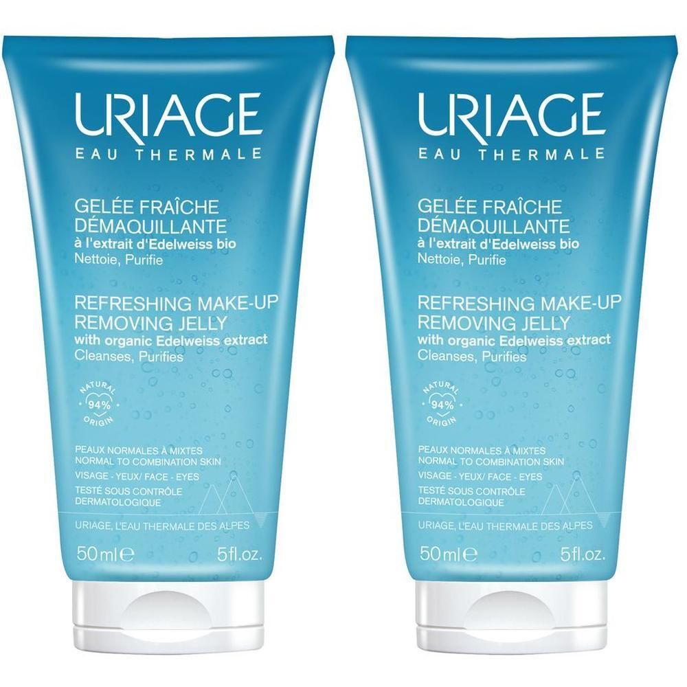 URIAGE Gel detergente struccante fresco viso, pelle sensibile normale