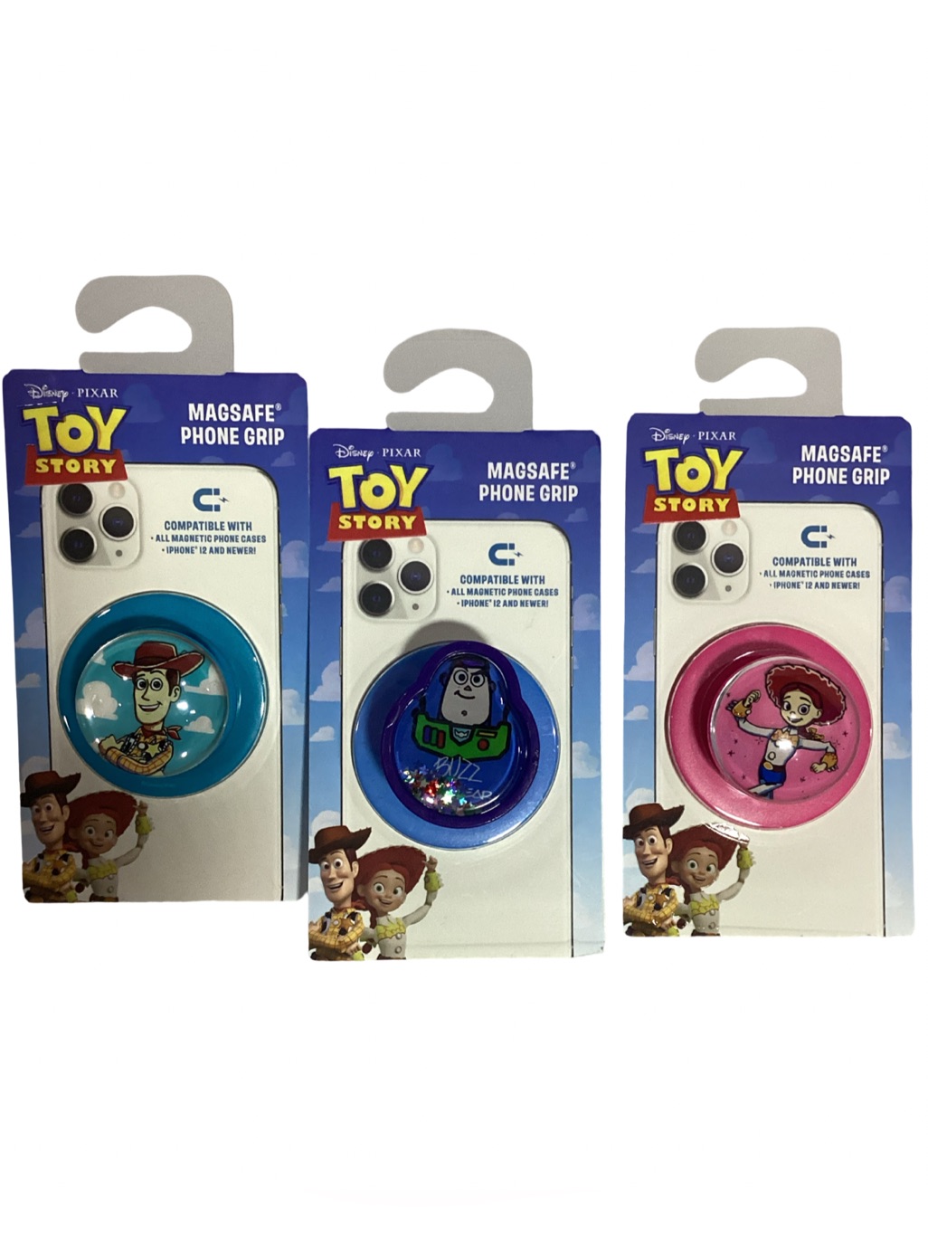Disney Cell Phones & Accessories | Disney Pixar Toy Story Magnetic Phone Grip New Compatible All Devices & Cases | Color: Blue/Pink | Size: Various