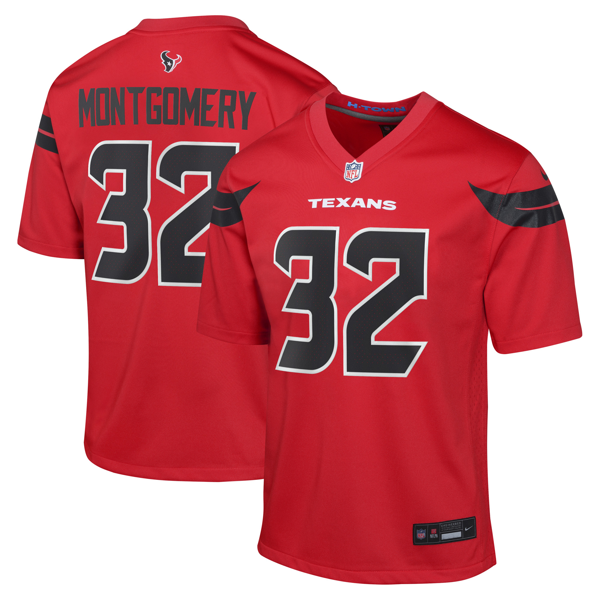 "Houston Texans Nike Game Ausweichtrikot - Rot - David Montgomery - Jugendliche" Image