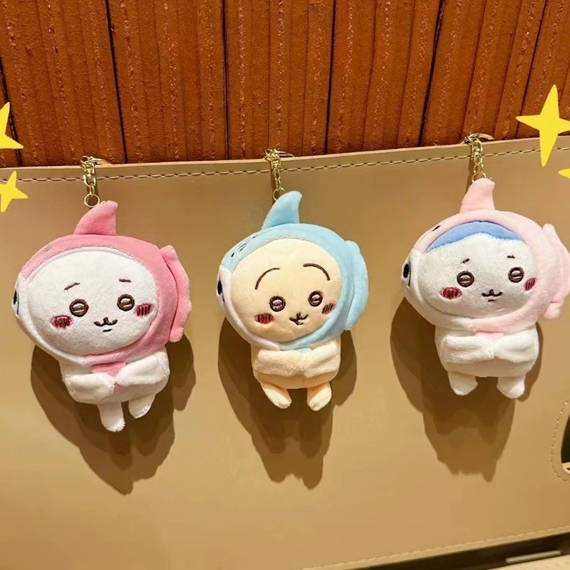 Neue Shark-Serie Niedliche Plüschpuppe Auto-Innendekoration Usagi Hachiware Plüsch Cartoon Schulranzen-Anhänger Puppe Schlüsselanhänger Image