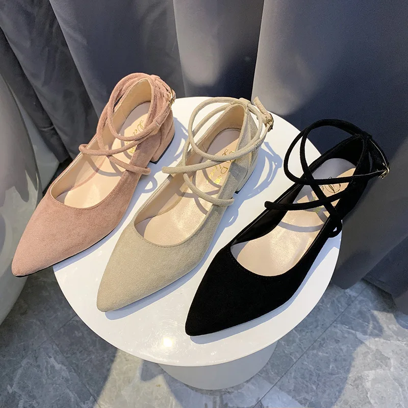 Neue Modische Frühling-Herbst Damenschuhe Schwarze Ballerinas Spitze Flache Schuhe Modische Damen-Flachschuhe Größe 34-41
