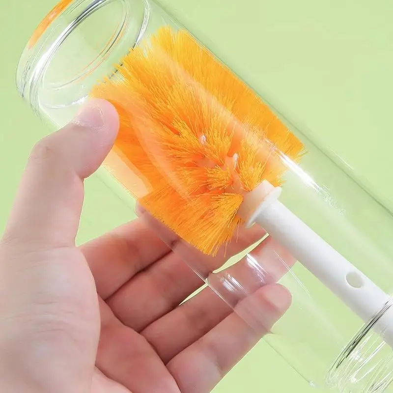 5-in-1-Tassenbürste mit langem Griff, Küchenglasflaschen-Reinigungsbürste, Milchflasche, Teetasse, Schrubber, multifunktionale Thermobecher, sauber Image