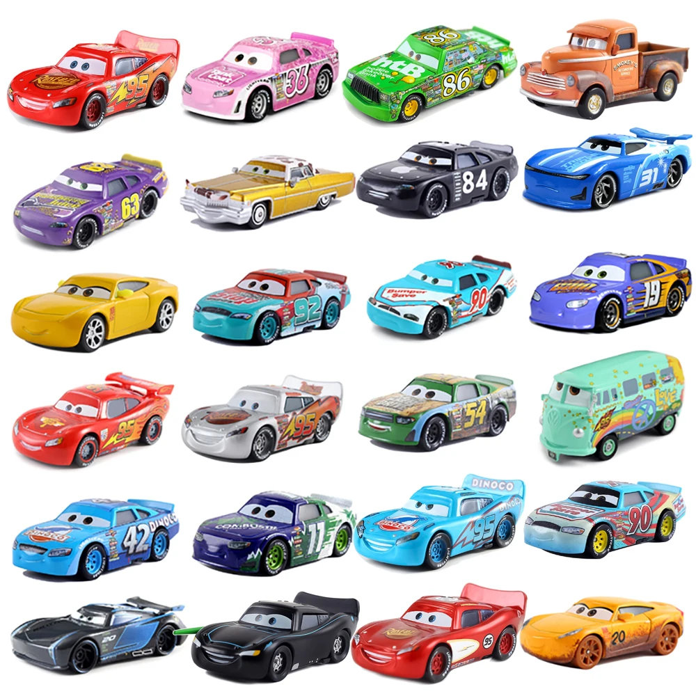 Disney Pixar Cars 2 3 Lightning McQueen Chick Hicks Cruz Ramires Jackson Storm 1:55 Druckguss-Legierungsauto-Modellspielzeug für Kinder Image