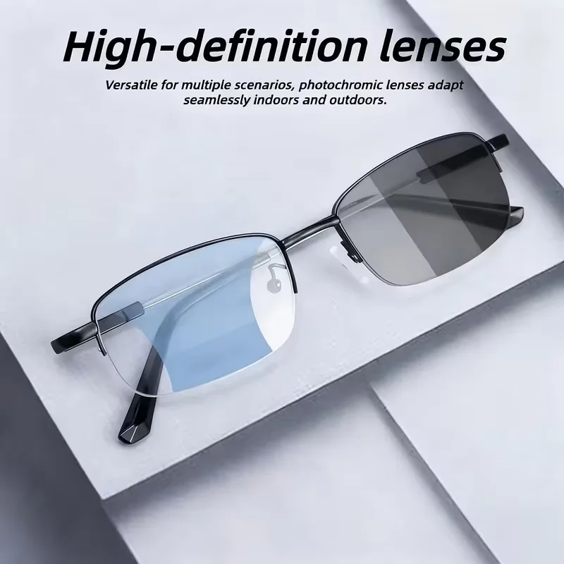 2026 Titan Photochrome Progressive Multifokal-Lesebrille für Herren Anti-Blaulicht Multifokus-Lesebrille für Damen 1.0-3.5 Image
