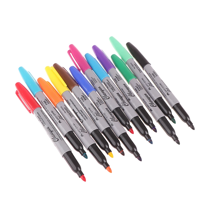 6/12 stücke Microblading Löschbaren Haut Marker Stift Tattoo Skizze Transfer Für Körper Kunst Make-Up Zubehör Büro Studie Versorgung Image