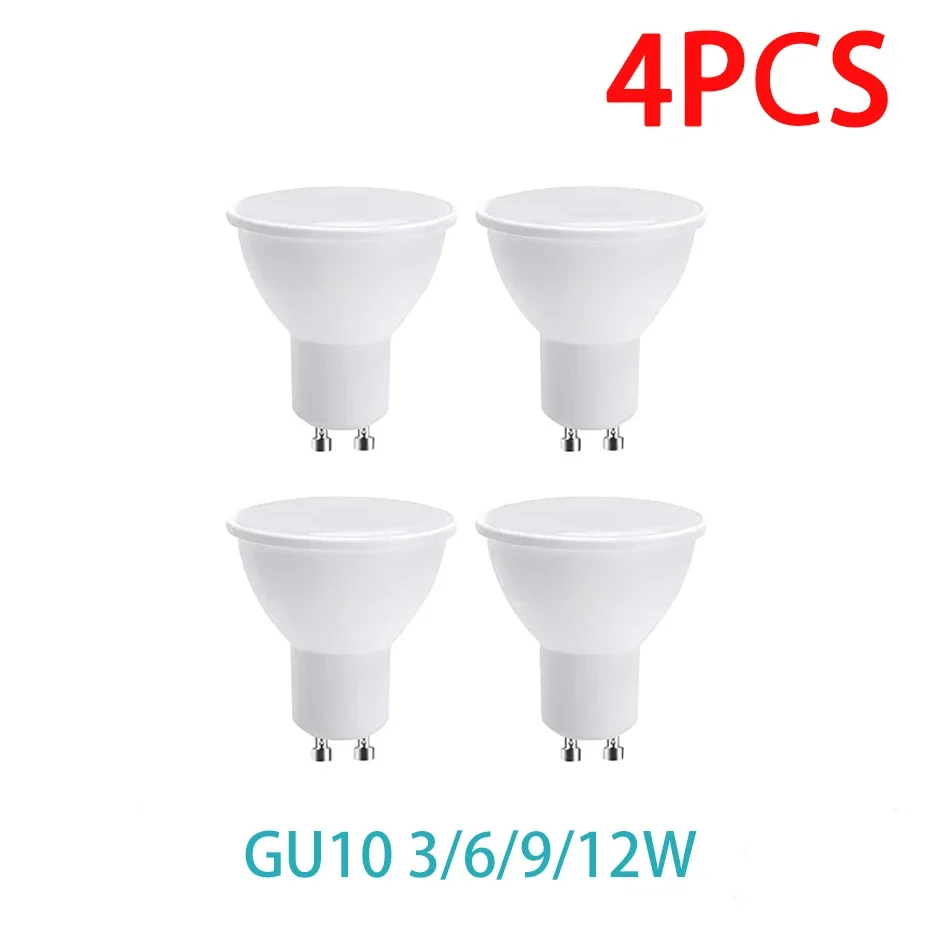 4PCS LED Strahler Birne GU10 AC220V 3W 6W 9W 12W 180 Grad Abstrahlwinkel Hohe Lumen Indoor LED Energiesparende Lichter Birne