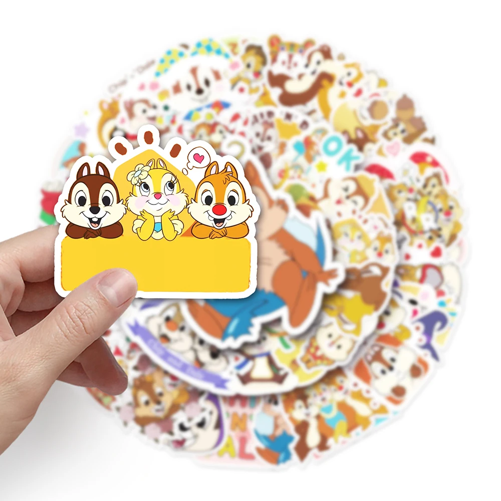 10/30/50 Stück Disney Cartoon Chip 'n' Dale Aufkleber Ästhetische Anime Graffiti Aufkleber DIY Laptop Notizbuch Wasserdicht Niedliche Sticker