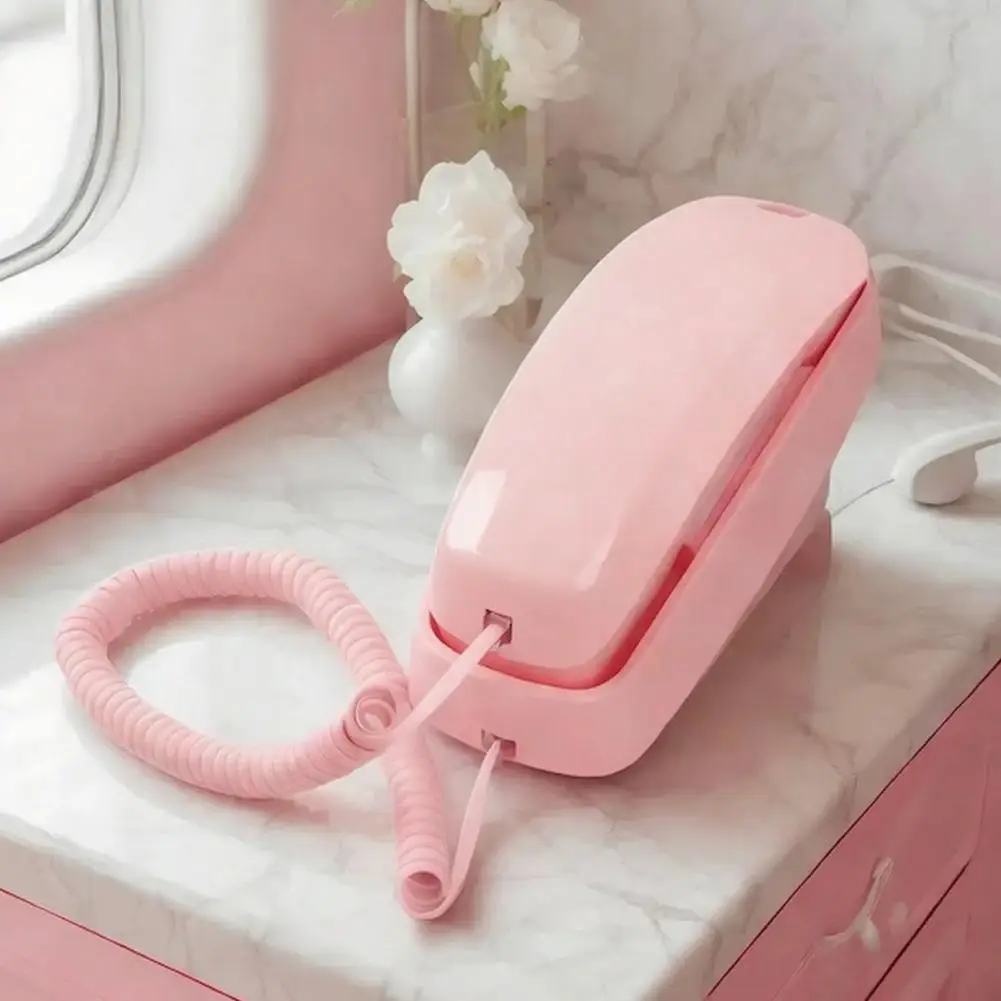 Téléphone filaire, Volume réglable, téléphone fixe avec gros boutons, téléphone de bureau mural filaire pour la maison avec indicateur lumineux