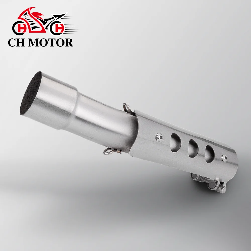 Für Yamaha Tenere 700 XTZ690 T7 XTZ700 2019-2023 Motorrad-Auspuff 51mm Schalldämpfer Mittelrohr mit Hitzeschutz Slip-on Image