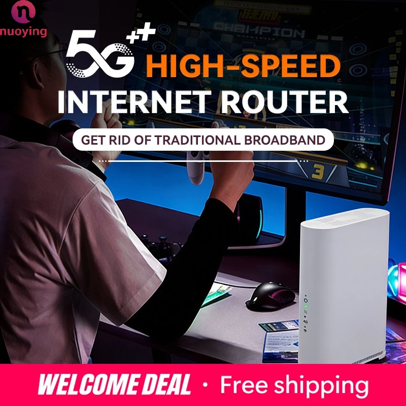 NUOIYING WiFi 6 5G CPE AX1800 Router, Kabelloser Modem mit SIM-Kartensteckplatz, Mehrfache Netzwerkschnittstellen & Integrierte Antennen Image