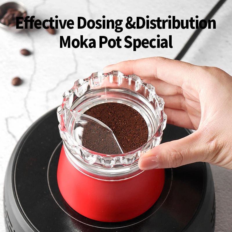 OANKR Moka Pot Dosiertrichter, Verteilerwerkzeug für Espressomaschinen für den Herd, Dosierring für italienische Kaffeemaschinen für 3–6 Tassen Image