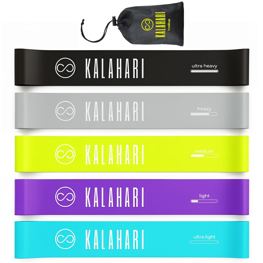 KALAHARI Elastici Fitness Set di 5 + eBook esercizi, Fascia elastica c