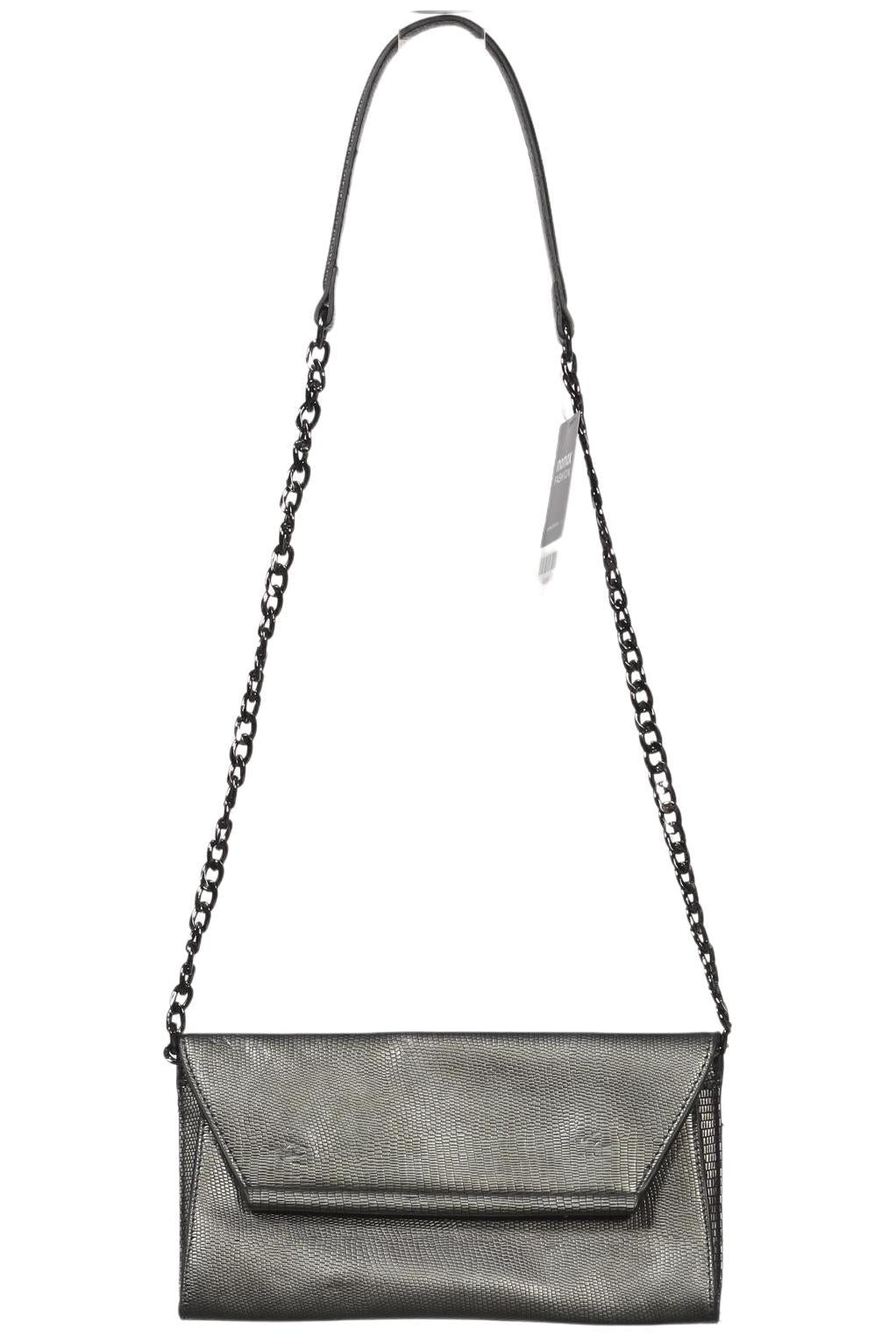 Zara Damen Handtasche klein, Gr. , Silber, Kunstleder