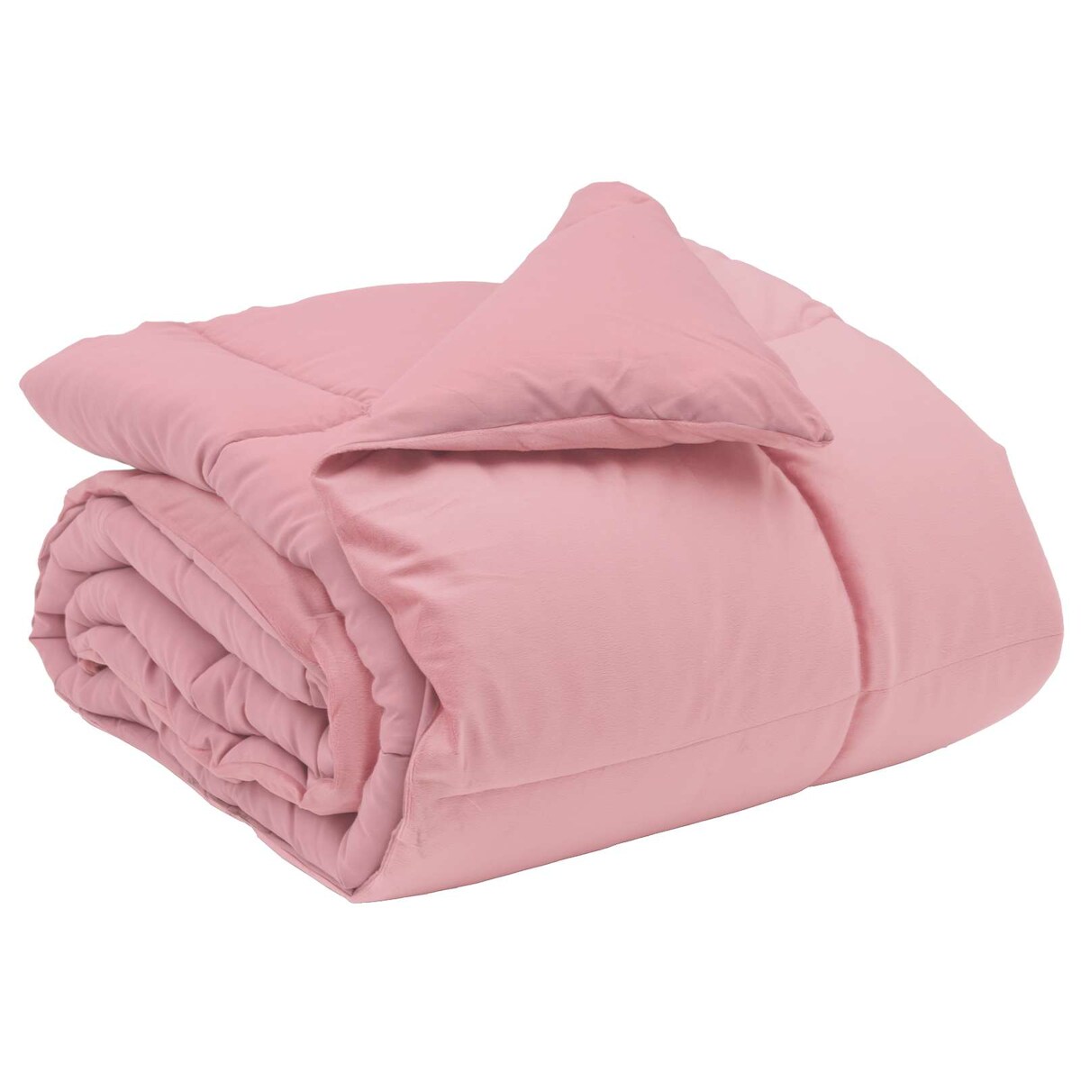 vidaXL Winterbettdecke Gepolstert Rosa 155 x 220 cm Mikrofaser Image