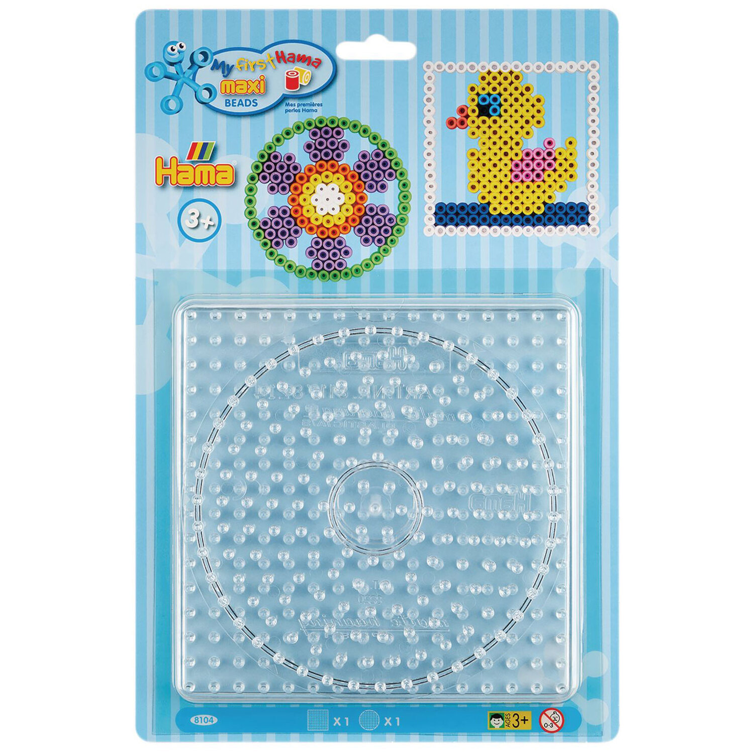 Hama Stiftplatten, Kreis & Quadrat, für Maxi-Perlen