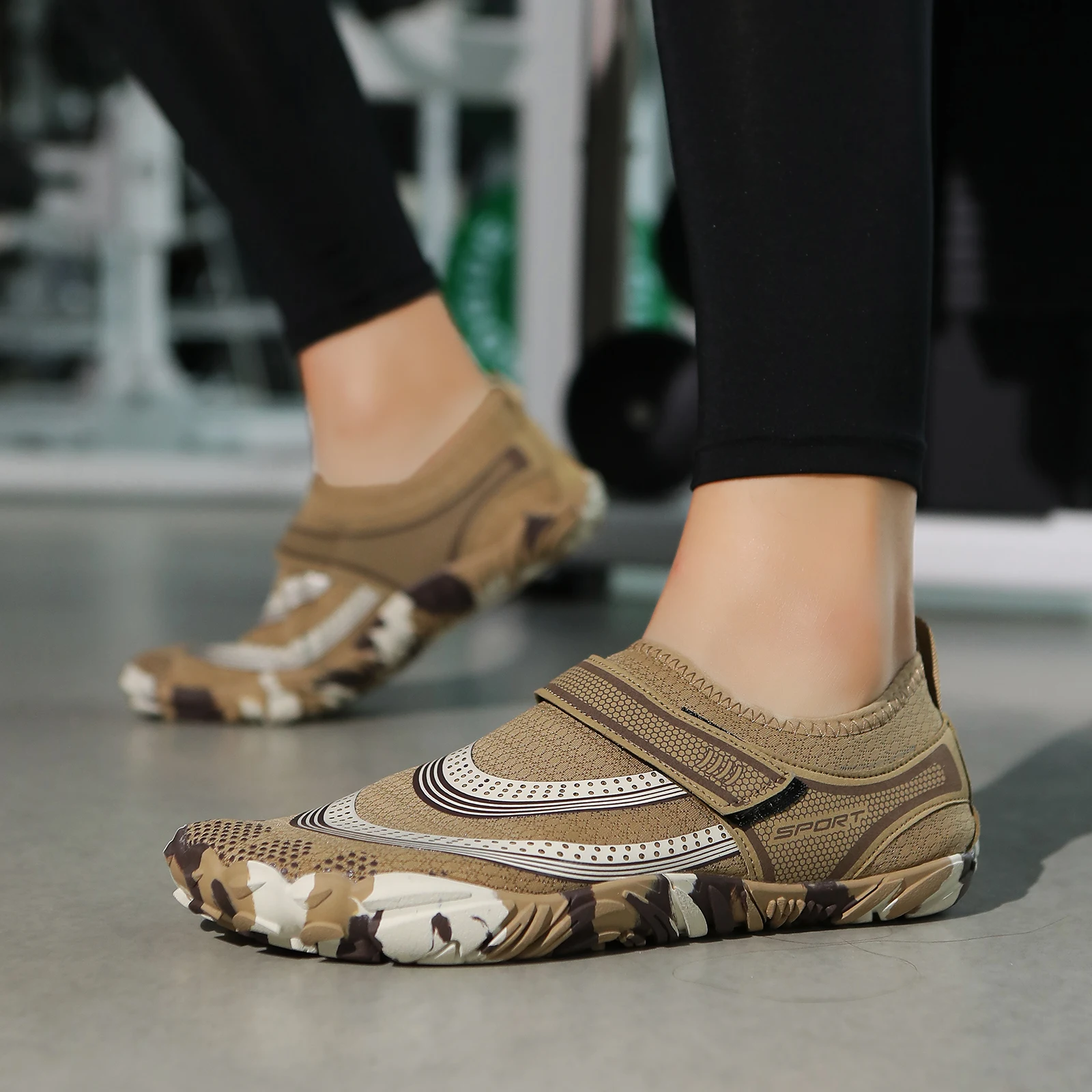 Unisex Große Größe Schnelltrocknende Fünf-Zehen-Aqua-Schuhe Wasserschuhe zum Tauchen Schnorcheln Kajakfahren Rutschfeste Outdoor-Aktivitäten