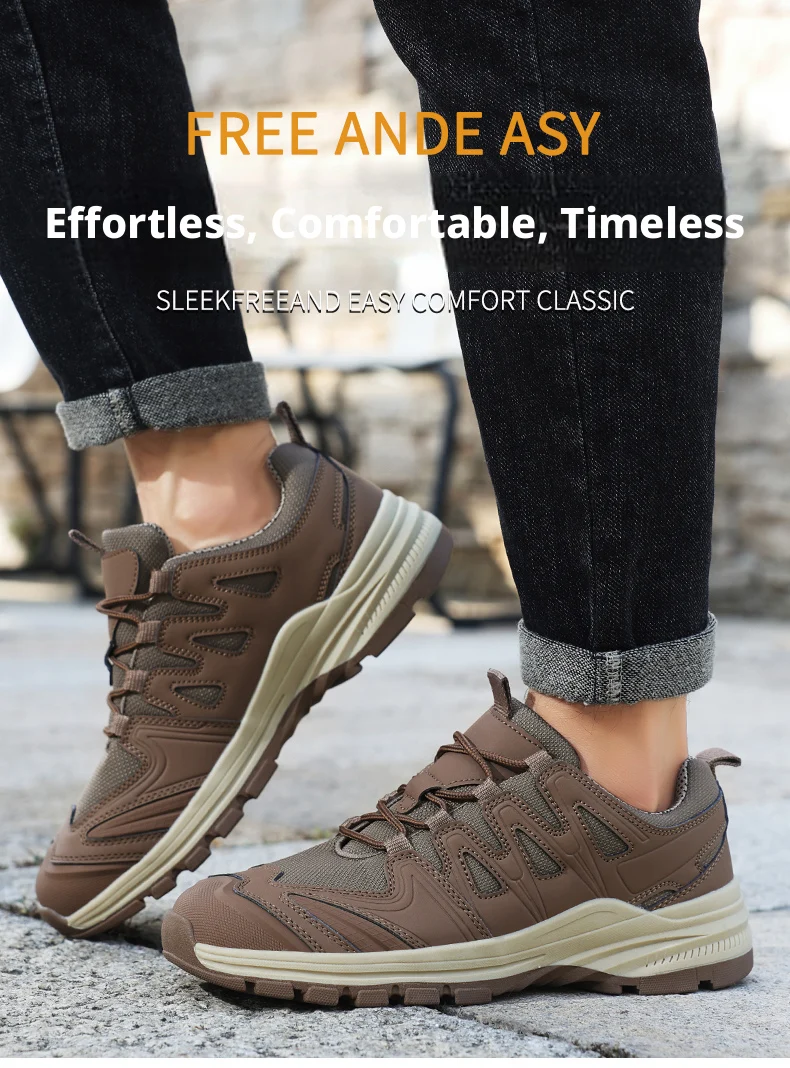 Wasserdichte Herren-Wanderschuhe, Größe 39-48, Rutschfeste Outdoor-Trekkingstiefel, Langlebige Allterrain-Arbeitsschuhe für Camping und Wandern