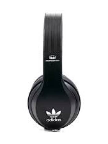 Adidas Headphones | Adidas Black Over-Ear Headphones With Trefoil Logo | Color: Black | Size: Os