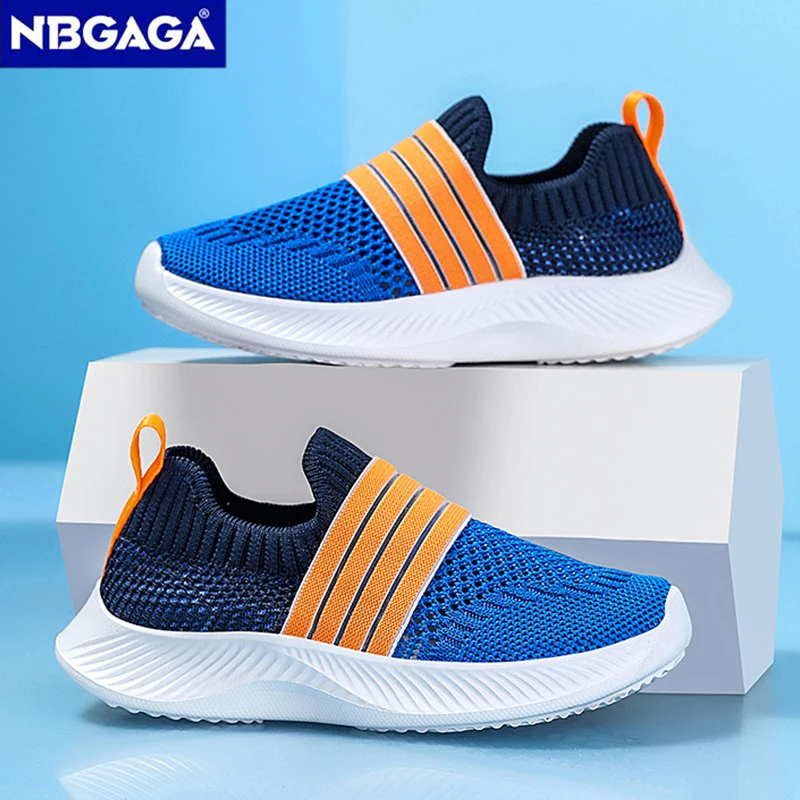Atmungsaktive Mesh-Slip-On-Sportschuhe für Kinder, leichte, bequeme Turnschuhe für Jungen und Mädchen, Schule, Gehen, Größe 28–39