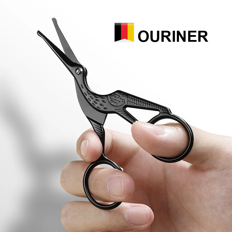 Gesichtshaarschere, abgerundet, professionell, Edelstahl, Schnurrbart, Nasenhaar, Bart, Augenbrauen, Wimpern, Trimmen, Clippers Image