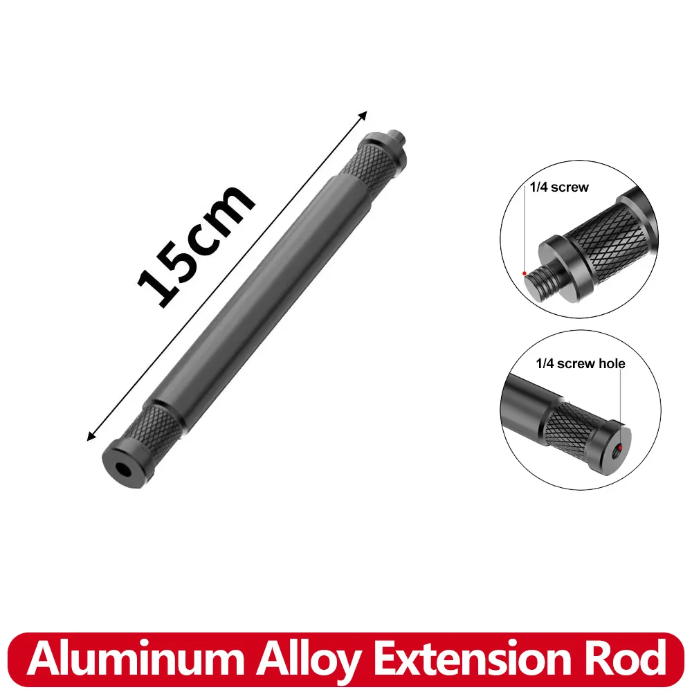 Aluminiumlegierung Verlängerungsstange 1/4-Zoll-Montageadapter für GoPro Hero 13 12 11 10 9 Max Insta360 X5 X4 X3 X2 Action-Kamera Zubehör Image