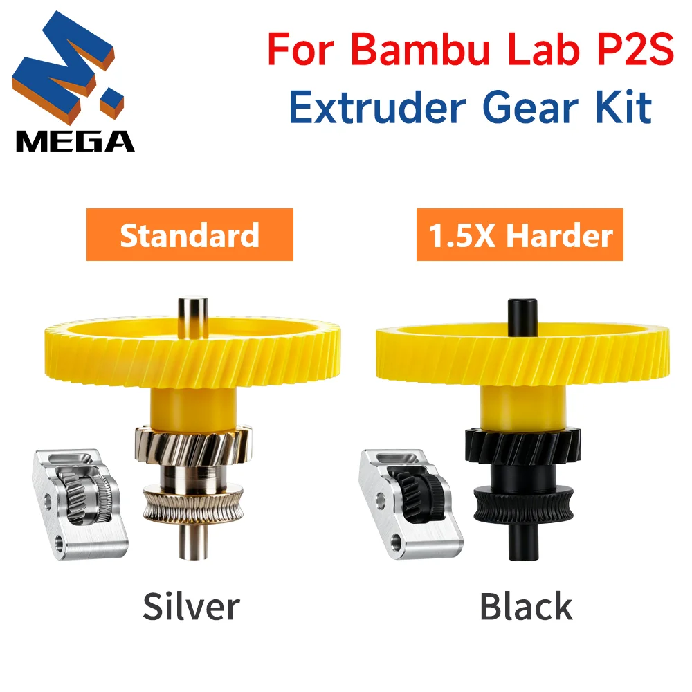 Für Bambu Lab P2S Extruder-Zahnradkit, integriertes vernickeltes gehärtetes Stahlzahnrad für Bambulab P2S Zubehör, 3D-Druckerteile Image