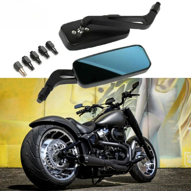2 Stück Motorrad-Rückspiegel für Harley Motorrad-Rückspiegel Dynorphin Softail Sportster Touring Galvanik Image