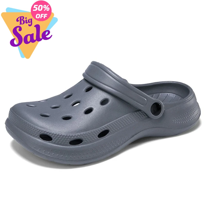 2026 Sommer Herren Clogs Sandalen Freizeitpantoffeln für Damen und Herren Strand-Slides Haus-Garten-Schuhe Outdoor-Sandalen Übergrößen 46 47 48 Image