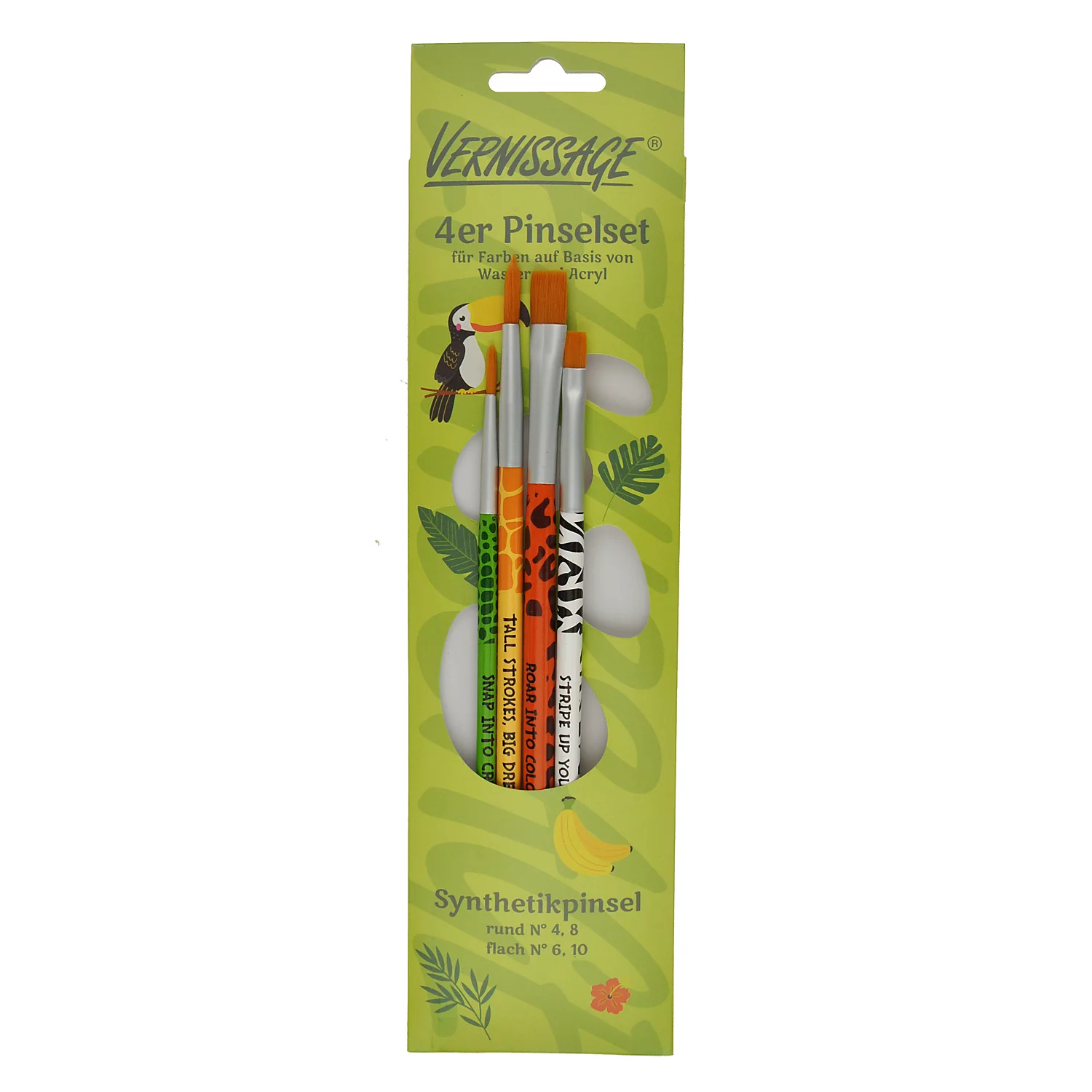 Lot de pinceaux "jungle", lot de 4